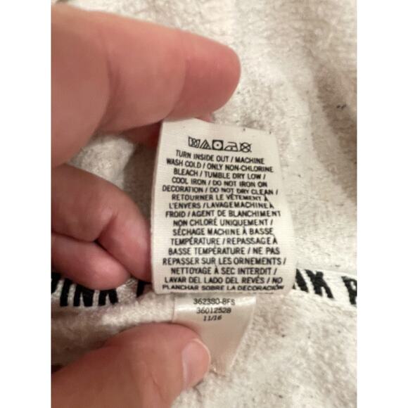 Victoria’s Secret‎ Pink Sweatshirt Hoodie Womens M Colorblock Logo Pullover Y2K - Picture 4 of 5